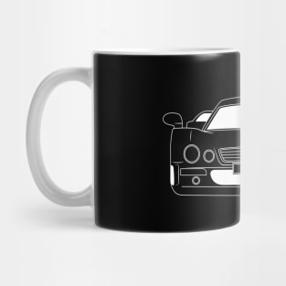 Mercedes Benz CLK GTR White Outline Mug